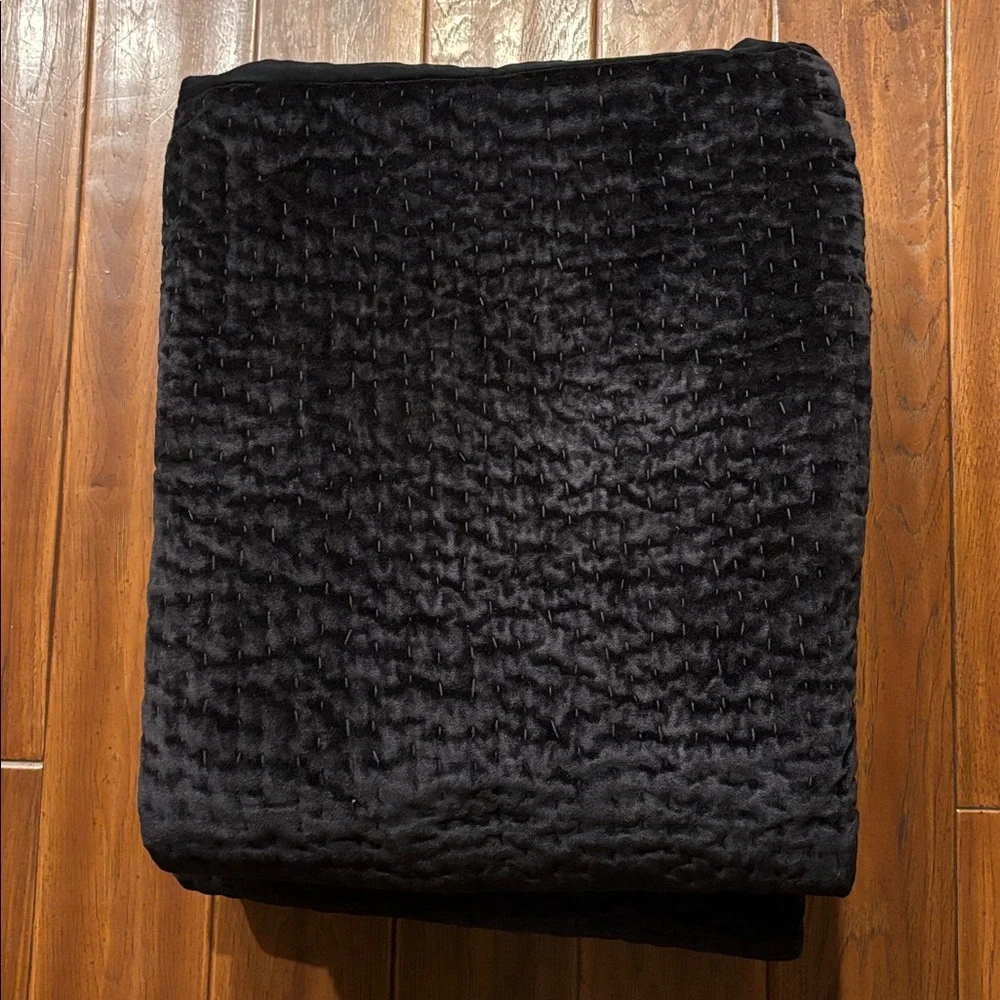 Donna Karan Soft Velvet Hand Stitched Quilt